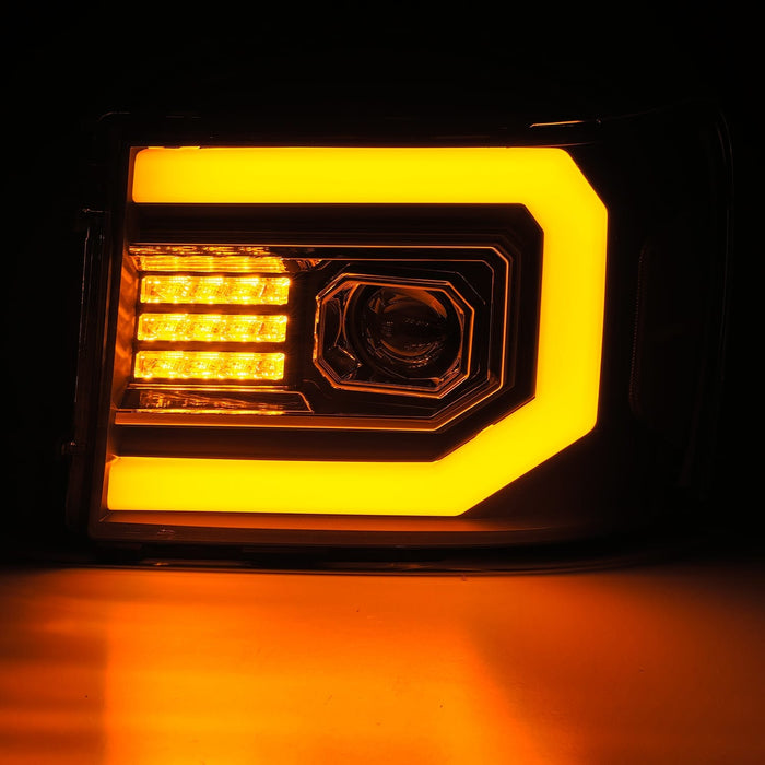 AlphaRex 880605 Projector Headlights Plank Style Design Gloss Black - Truck Part Superstore