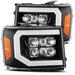 AlphaRex 880608 LED Projector Headlights Plank Style Design Chrome - Truck Part Superstore