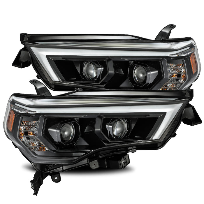 AlphaRex 880720 LED Projector Headlights Plank Style Design Midnight Black - Truck Part Superstore