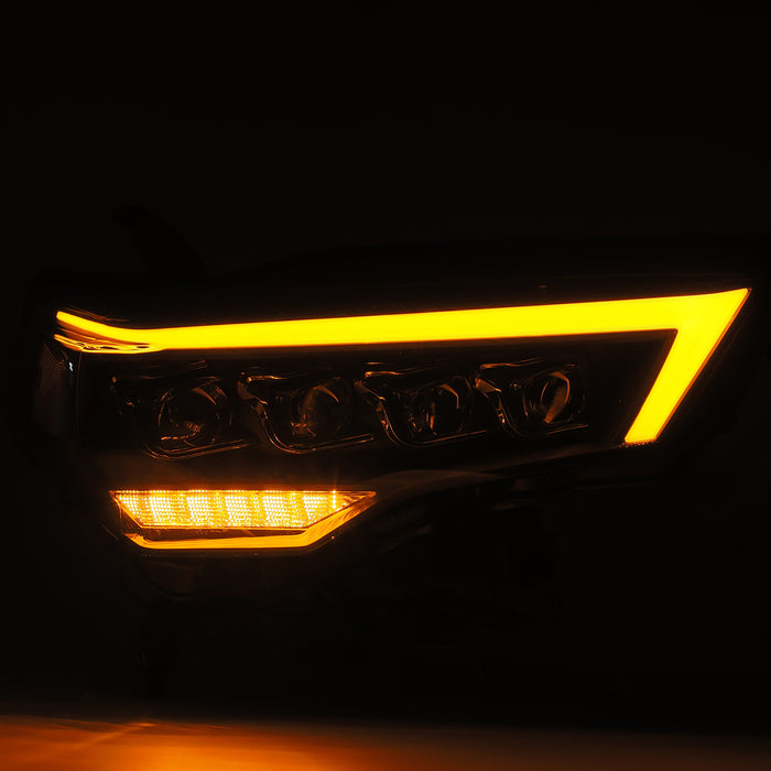 AlphaRex 880723 LED Projector Headlights Plank Style Design Midnight Black - Truck Part Superstore