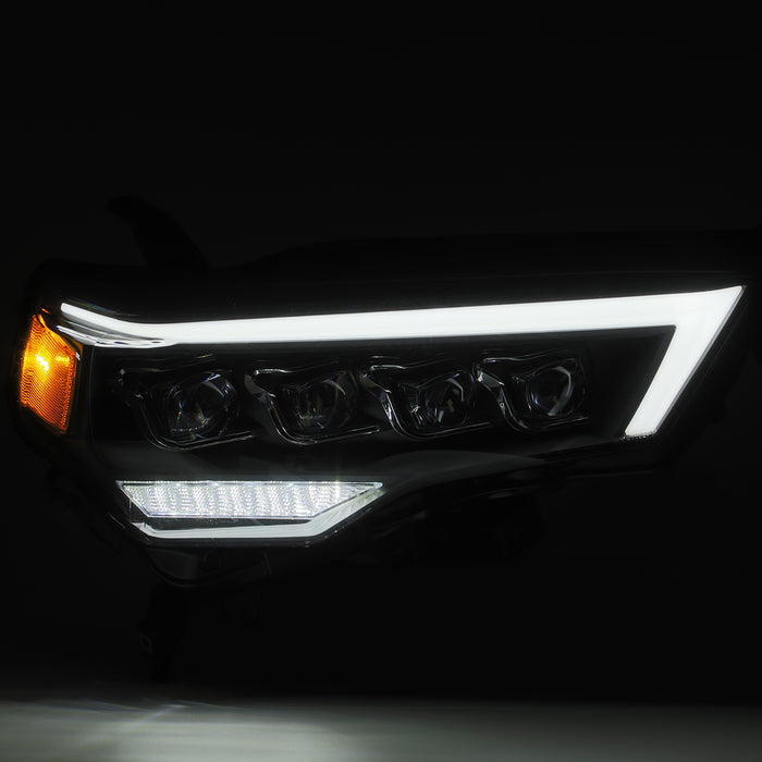 AlphaRex 880724 LED Projector Headlights Plank Style Design Chrome - Truck Part Superstore