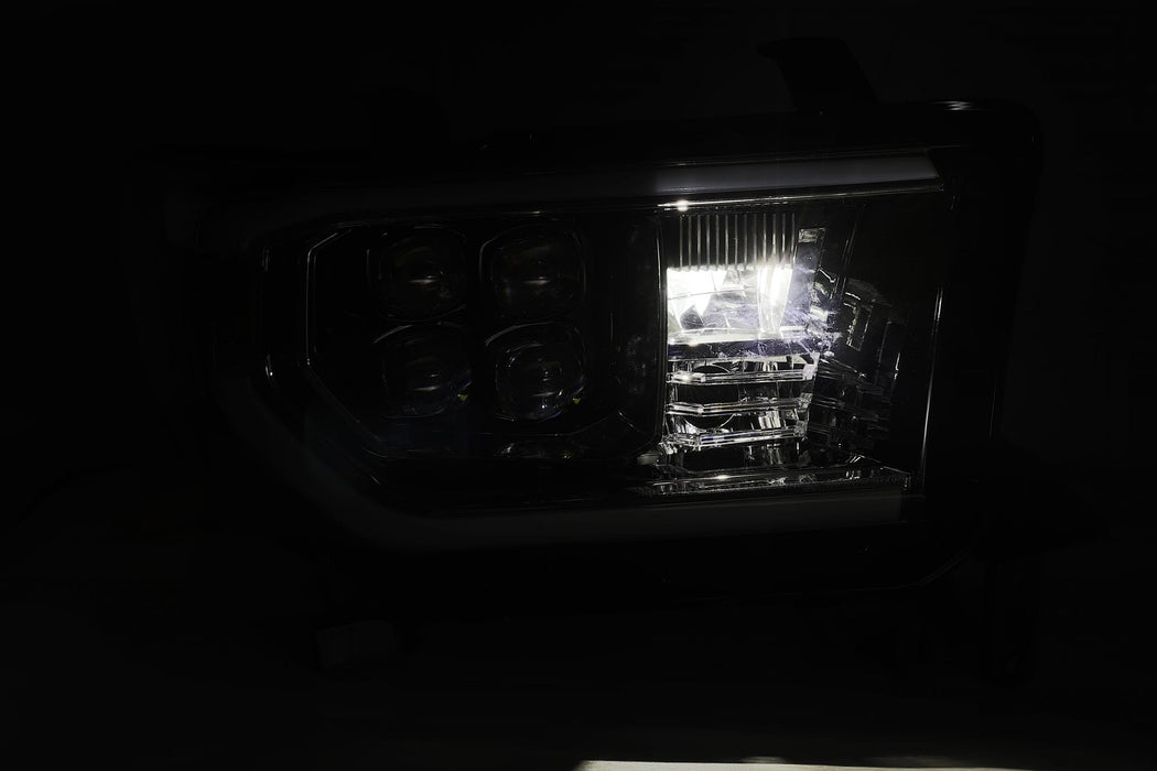AlphaRex 880727 LED Projector Headlights Plank Style Design Midnight Black - Truck Part Superstore