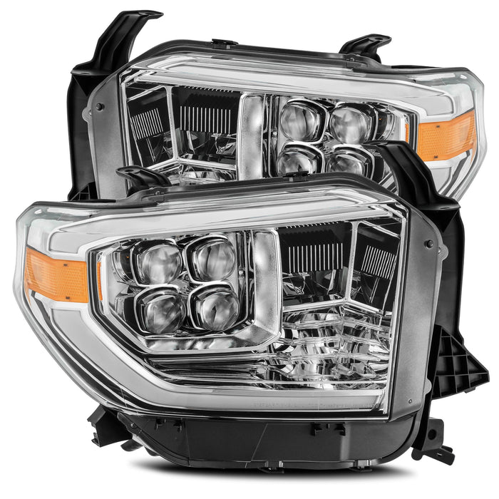 AlphaRex 880771 LED Projector Headlights Plank Style Design Chrome - Truck Part Superstore