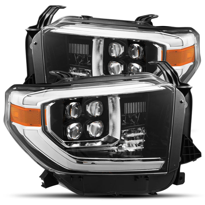 AlphaRex 880772 LED Projector Headlights Plank Style Design Gloss Black - Truck Part Superstore