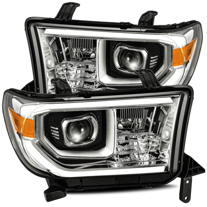 AlphaRex 880786 Projector Headlights Plank Style Design Chrome - Truck Part Superstore