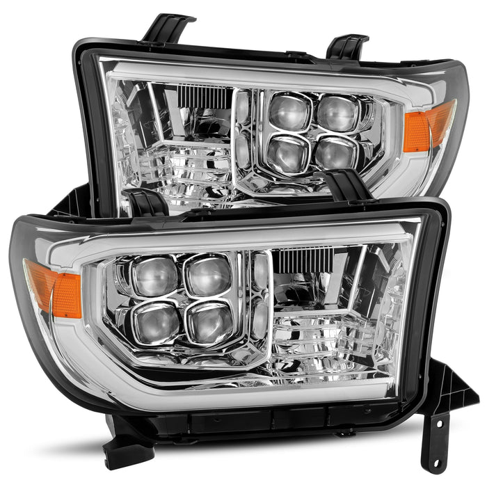 AlphaRex 880789 LED Projector Headlights Plank Style Design Chrome - Truck Part Superstore