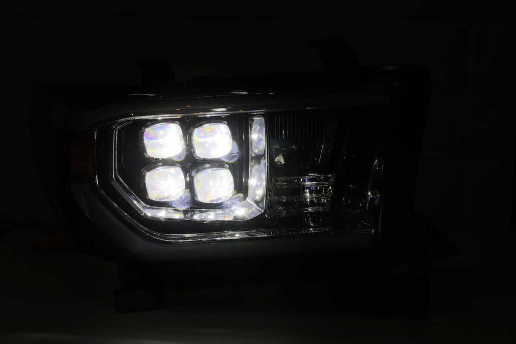AlphaRex 880789 LED Projector Headlights Plank Style Design Chrome - Truck Part Superstore