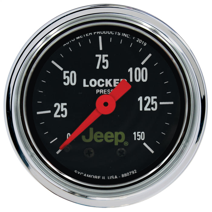 AutoMeter 880792 GAUGE; AIR LOCKER PRESS; 2 1/16in.; 150PSI; MECHANICAL; JEEP - Truck Part Superstore