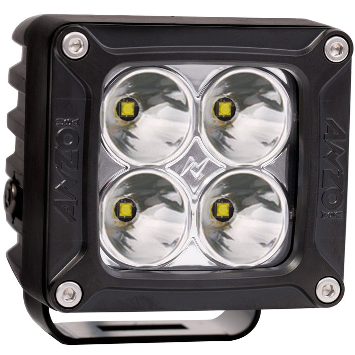 Anzo USA 881045 Rugged Vision Off Road LED Spot Light; 3 in. x 3 in.; High Power; w/Harness; - Truck Part Superstore