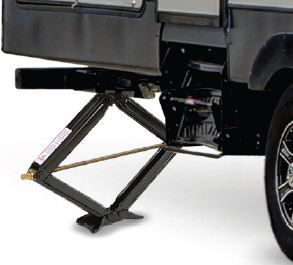 Husky Towing 88121 Stabilize RV Frame Man Sqr Brackets 5K Wt Cap Scissor Type Black Set Of 2 - Truck Part Superstore