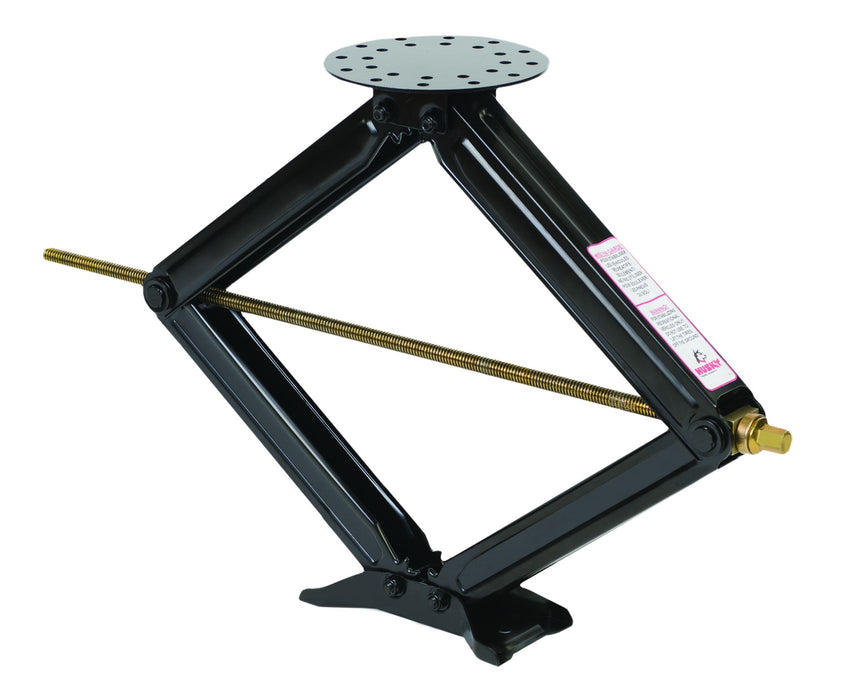 Husky Towing 88124 Stabilize RV Frame Man Rnd Support Plate 5K Wt Cap Scissor Type Black Set Of 2 - Truck Part Superstore