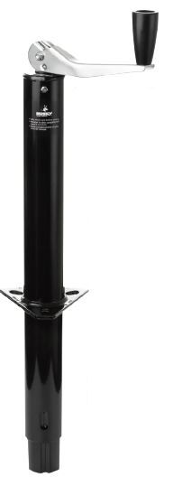 Husky Towing 88127 Man Top Wind Jack 2K Cap Bolt-On or Weld-On Mnt Painted Black - Truck Part Superstore