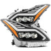 AlphaRex 881982 LED Projector Headlights Plank Style Design Gloss Black - Truck Part Superstore