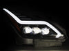 AlphaRex 881990 LED Projector Headlights Plank Style Design Chrome - Truck Part Superstore