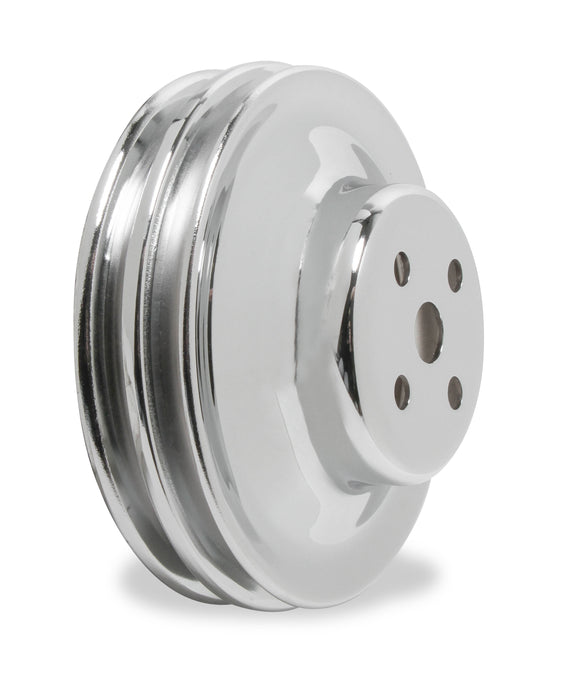 Mr Gasket 8831 Chrome Plated Steel Water Pump Pulley; Double Groove; Small Block Ford; - Truck Part Superstore