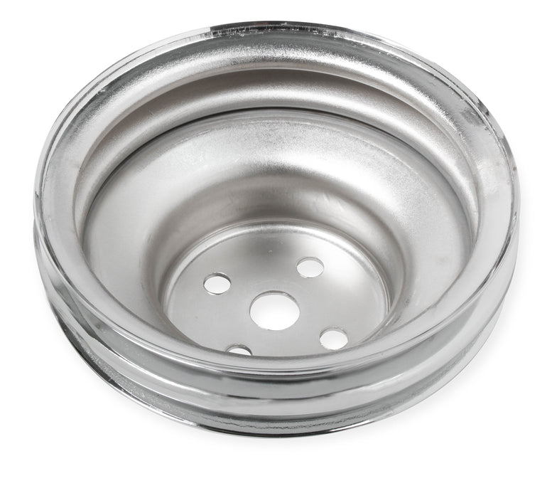 Mr Gasket 8831 Chrome Plated Steel Water Pump Pulley; Double Groove; Small Block Ford; - Truck Part Superstore