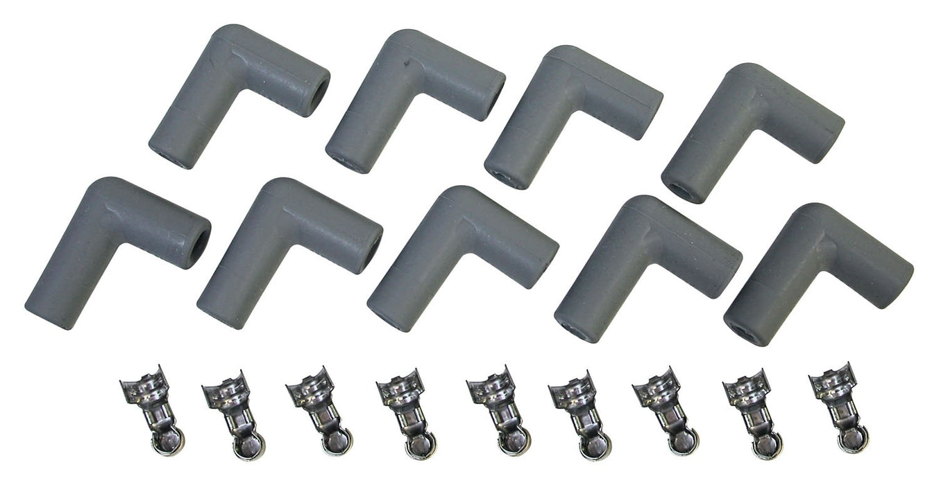 MSD 8847 Spark Plug Boot And Terminal; 90 deg. Boots/Dual Crimp Terminals; 9 pc.; - Truck Part Superstore