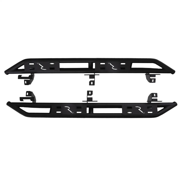 Rampage 88737 SRS Side Bar Rock Crawler Style; Black; Pair; - Truck Part Superstore