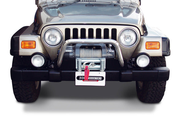 Go Rhino 23633MPS Winch Guard - Polished Stainless Tube - Truck Part Superstore