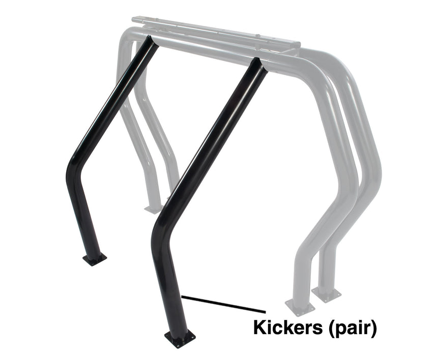 Go Rhino 9370B Bed Bar Component - Pair of Kickers (Between wheel wells) - Black Powdercoat - Truck Part Superstore