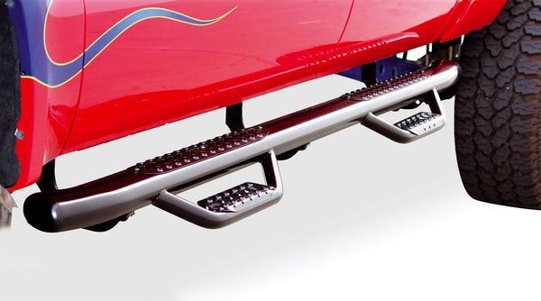 Go Rhino D44099B Dominator D4 Cab-Length Side Steps w Mounting Brackets Kit - Black Powdercoat - Truck Part Superstore