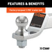 CURT 45293 Loaded Ball Mount with 1-7/8in. Ball (2in. Shank; 7;500 lbs.; 2in. Drop) - Truck Part Superstore