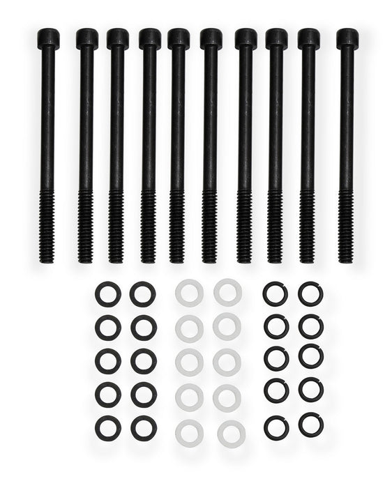 Holley 890003B Aluminum Valve Cover Set; w/Emissions Port; Pair; Black Finish; - Truck Part Superstore