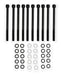 Holley 890003B Aluminum Valve Cover Set; w/Emissions Port; Pair; Black Finish; - Truck Part Superstore