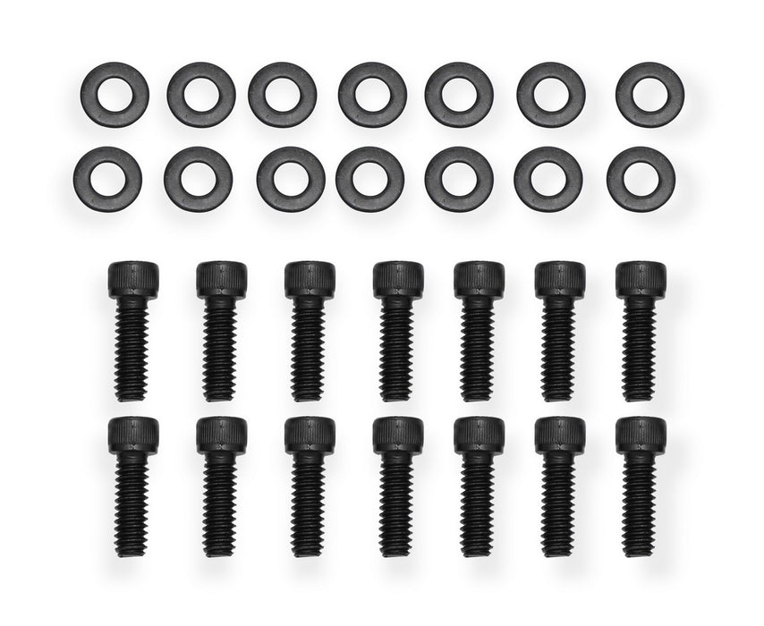 Holley 890004B Aluminum Valve Cover Set; Tall Style; w/Baffle/Smooth Hole; Pair; Black Finish; - Truck Part Superstore