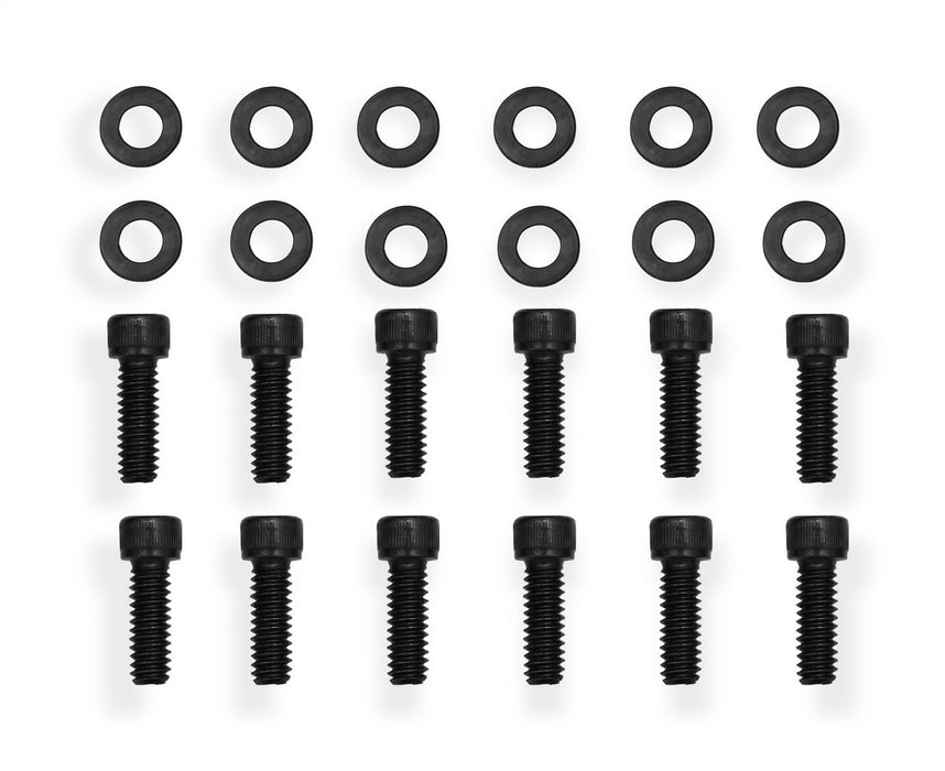 Holley 890005B Aluminum Valve Cover Set; Short Bolt; w/o Emissions Port; Pair; Black Finish; - Truck Part Superstore