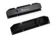 Holley 890005B Aluminum Valve Cover Set; Short Bolt; w/o Emissions Port; Pair; Black Finish; - Truck Part Superstore