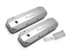 Holley 890007 Aluminum Valve Cover Set; w/Emissions Port; Pair; Natural Finish; - Truck Part Superstore