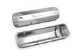 Holley 890007 Aluminum Valve Cover Set; w/Emissions Port; Pair; Natural Finish; - Truck Part Superstore