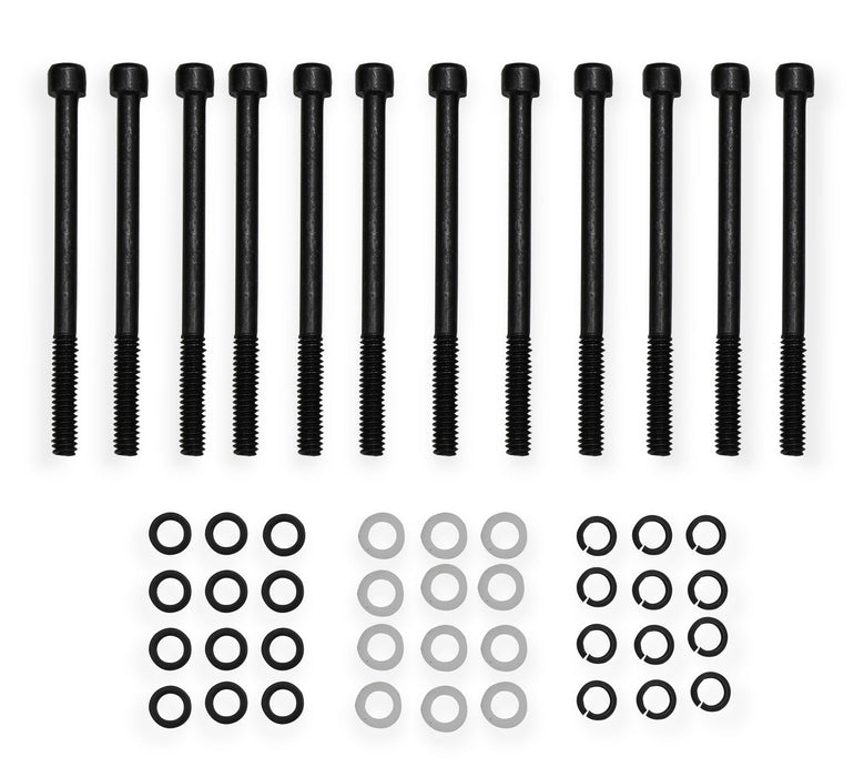 Holley 890007B Aluminum Valve Cover Set; w/Emissions Port; Pair; Black Finish; - Truck Part Superstore