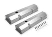 Holley 890010 Aluminum Valve Cover Set; Flat Top; w/Emissions Port; Pair; Natural Finish; - Truck Part Superstore