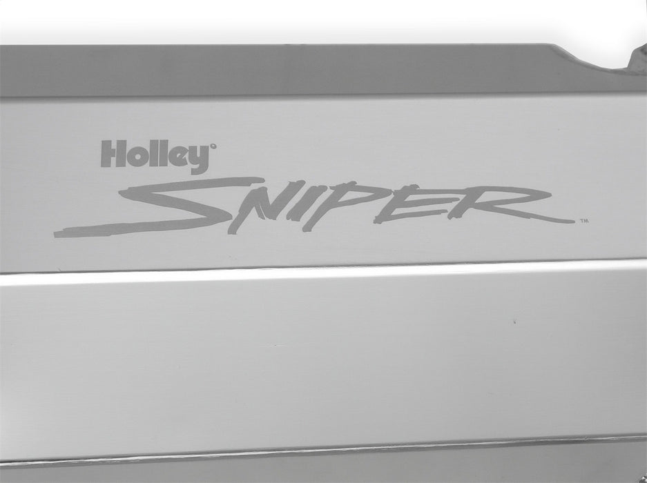 Holley 890010 Aluminum Valve Cover Set; Flat Top; w/Emissions Port; Pair; Natural Finish; - Truck Part Superstore