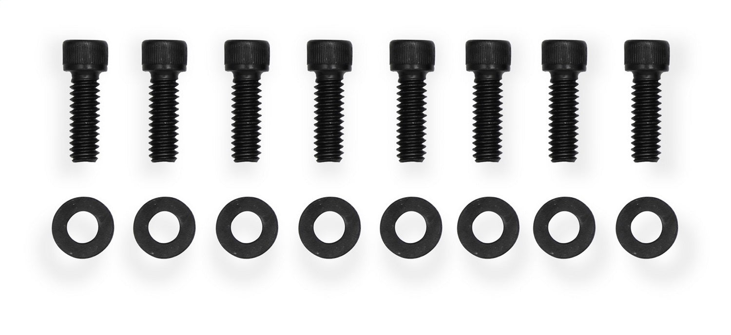 Holley 890010B Aluminum Valve Cover Set; Flat Top; w/Emissions Port; Pair; Black Finish; - Truck Part Superstore