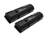 Holley 890010B Aluminum Valve Cover Set; Flat Top; w/Emissions Port; Pair; Black Finish; - Truck Part Superstore
