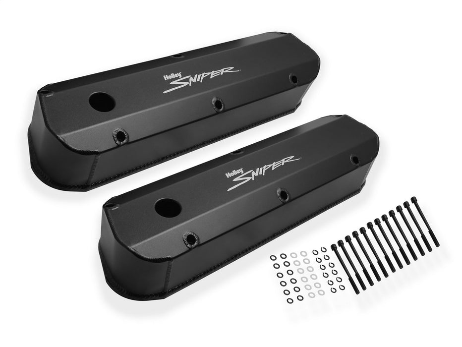 Holley 890012B Aluminum Valve Cover Set - Truck Part Superstore
