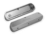 Holley 890013 Aluminum Valve Cover Set; Tall Style; Tapered Edge; Pair; Natural Finish; - Truck Part Superstore