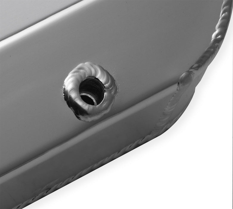 Holley 890013 Aluminum Valve Cover Set; Tall Style; Tapered Edge; Pair; Natural Finish; - Truck Part Superstore