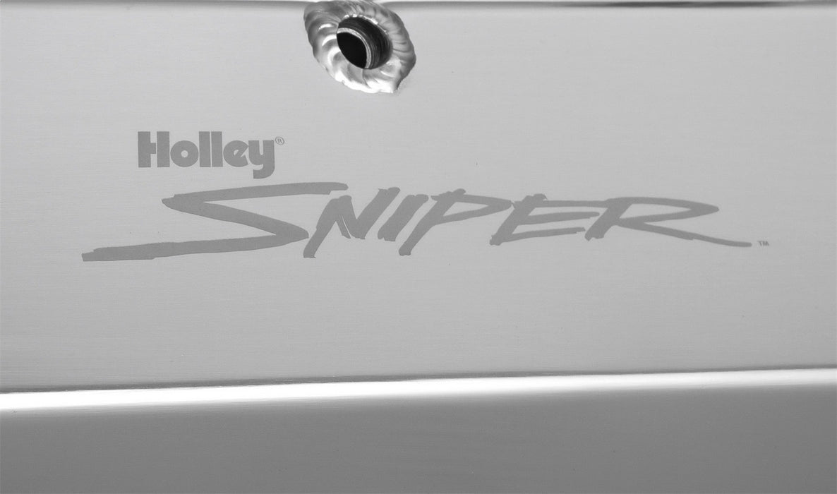 Holley 890013 Aluminum Valve Cover Set; Tall Style; Tapered Edge; Pair; Natural Finish; - Truck Part Superstore