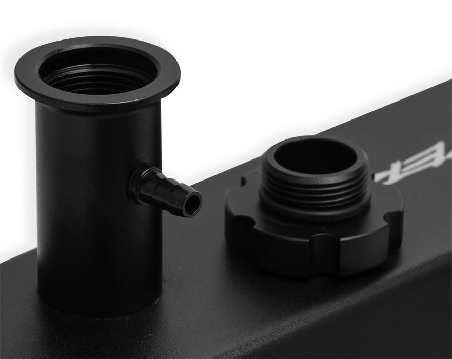 Holley 890013B Aluminum Valve Cover Set; Tall Style; Tapered Edge; Pair; Black Finish; - Truck Part Superstore