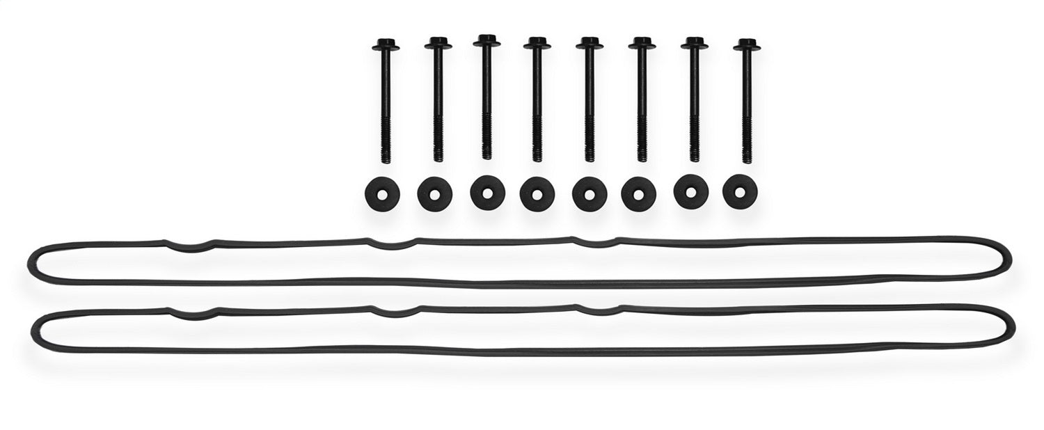 Holley 890014B Aluminum Valve Cover Set; w/OEM Coil Stands; Black Finish; - Truck Part Superstore