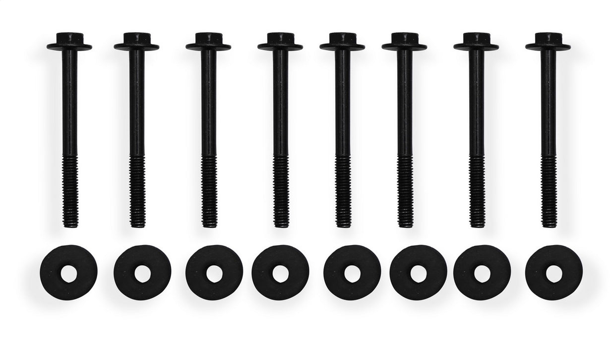 Holley 890014B Aluminum Valve Cover Set; w/OEM Coil Stands; Black Finish; - Truck Part Superstore