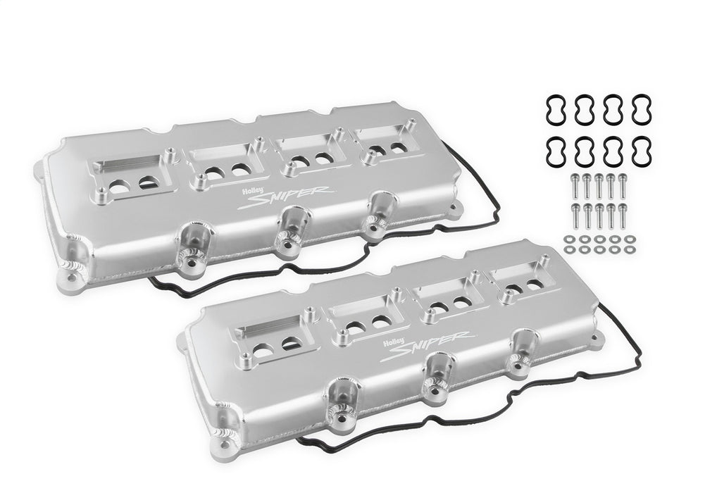 Holley 890015 Sniper Fabricated Aluminum Valve Cover Set - Truck Part Superstore