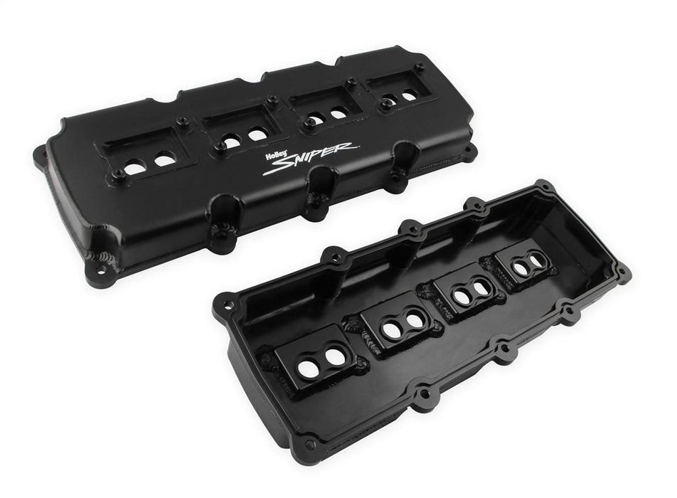 Holley 890015B Sniper Fabricated Aluminum Valve Cover Set - Truck Part Superstore