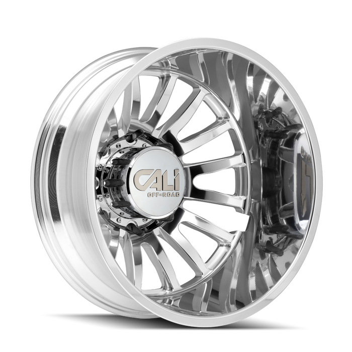 CALI OFF-ROAD 9110D-2870PMR232 SUMMIT DUALLY REAR LIFTED (9110) POLISHED/MILLED SPOKES 20X8.25 8-165.1  -232MM 124.9MM - Truck Part Superstore