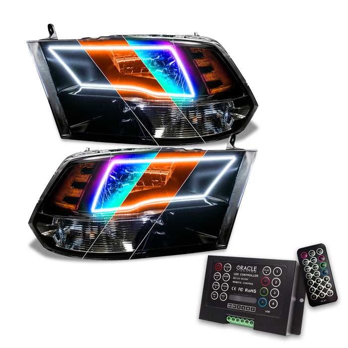 Oracle Lighting 8906-333 Pre-Assembled ColorSHIFT w/SWITCHBACK Halo Headlights - Black Housing - Truck Part Superstore