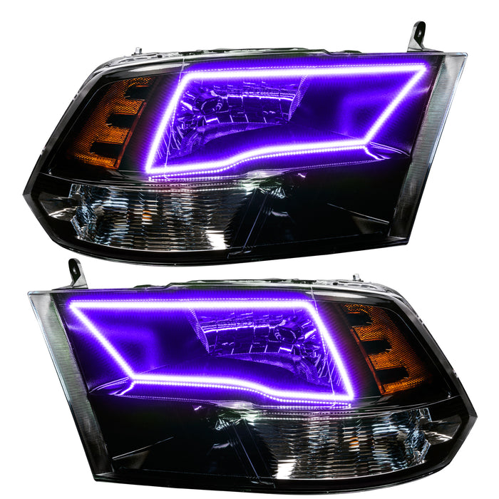 Oracle Lighting 8906-504 Pre-Assembled ColorSHIFT w/SWITCHBACK Halo Headlights - Black Housing - Truck Part Superstore